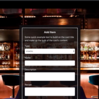 Choose and add new snack or drink on the menu