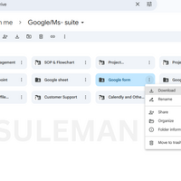 Organized google drive folders by services category