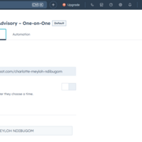 Hubspot booking link created