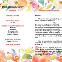 Dedication Program Booklet (Indesign)