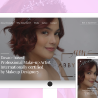 Mock-Up website design for Abby Marin