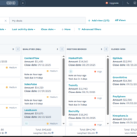 Hubspot deals pipeline management