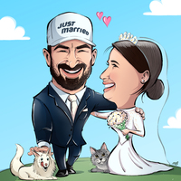 Wedding caricature