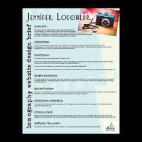 Design brief for a website about lomography
