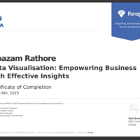 Tata Data Visualisation Certifite from Forge