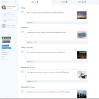 Managing social media post using Buffer