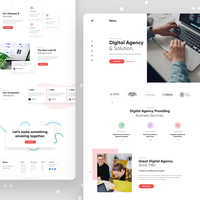 Retro Agency Landing Page Concept