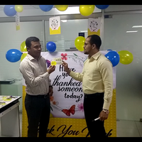 Receiving thank you card    at "EY thank you"programme 