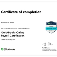 QuickBooks Payroll Certificate