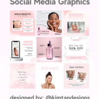 Sample Social Media Graphics for a Skin Care Brand