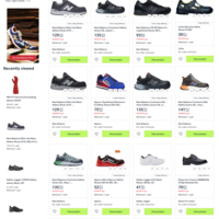 product listing page