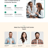 Call Center Landing Page Design