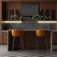 3d Kitchen Interior with Cinema4d and Keyshot