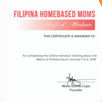 Completed Training Course online