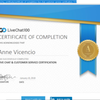 Live chat and Customer Service certification