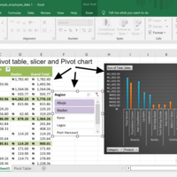PIVOT TABLE, CHART, SLICER