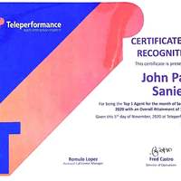 Certificate of Recognition
