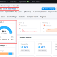 Mark joe hope SEMRUSH