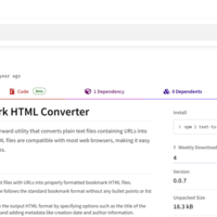 Text to Bookmark (NPM Package)