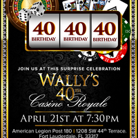 Casino Themed Birthday Invite