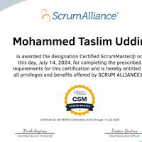 Certified Scrum Master