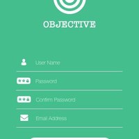 Sign Up Screen for Objective App