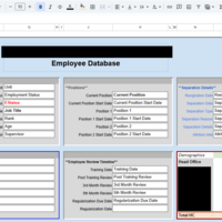 Employee Database on Google Sheets