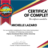 Certificate for Basic Freelancing