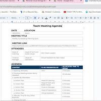 Meeting Agenda 