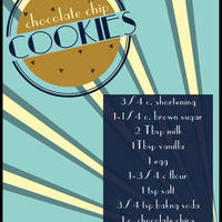 Cookie recipe poster inspired by art deco styles