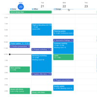 Organized calendar for a client in United States