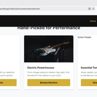 Guitar Afilliate website part 2