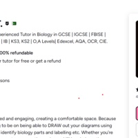 My current successful job as a Biology tutor.