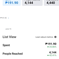 Metric the 2nd day of ads running