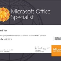 MOS Excel Certified