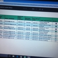 Data entry using  Googlespreadsheet