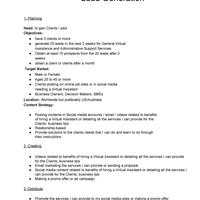 Lead Generation and Plan p1