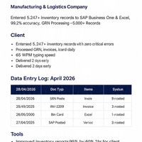 Data Entry 