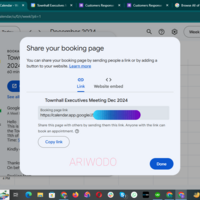 Here I made use of the Google calendar to schedule meetings 