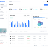 Dasboard overview page ui