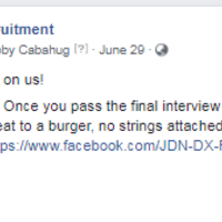 Social media posting for recruitment