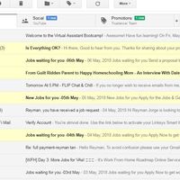 Email management exercise in Virtual Assistant Boot camp 