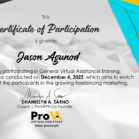 Virtual Assistant Certificate 