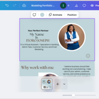 Portfolio design with Canva