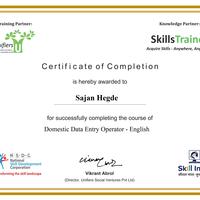 Data Entry Operator Certificate