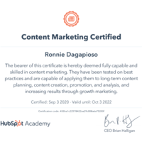 Content Marketing Cerfication
