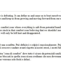 Samle of Translation from English to Italian.