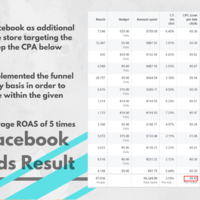 Facebook Ads Result
