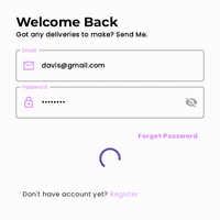 Login screen