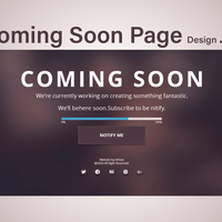 Coming Soon Page Design